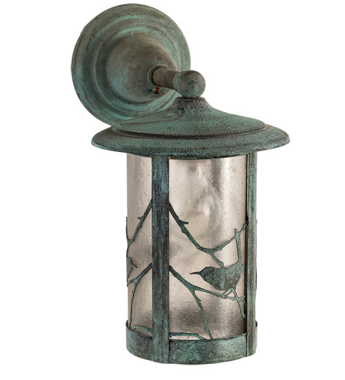 Meyda Tiffany Lighting 54291 Fulton One Light Wall Sconce Outdoor Pewter, Nickel, Silver