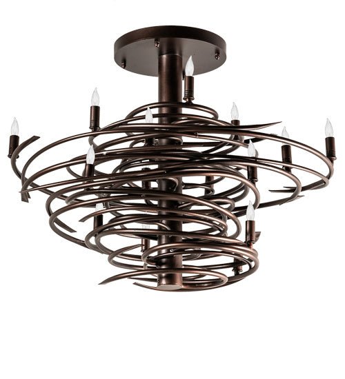 Meyda Tiffany Cyclone 214928 Ceiling Light - Mahogany Bronze
