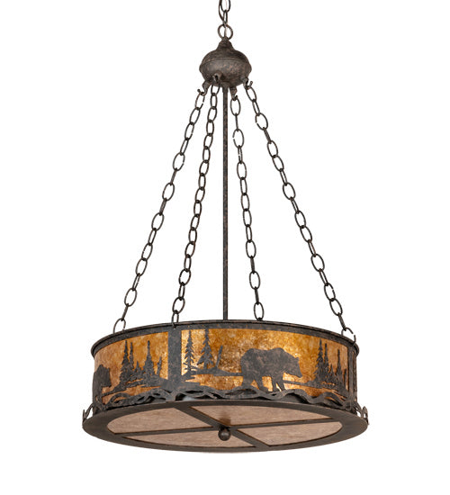 Meyda Tiffany Bear At Lake 216212 Pendant Light - Antique Copper