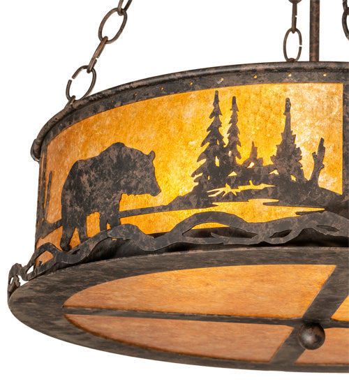 Meyda Tiffany Bear At Lake 216212 Pendant Light - Antique Copper