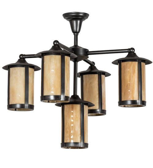 Meyda Tiffany Fulton 218223 Chandelier Light - Craftsman Brown