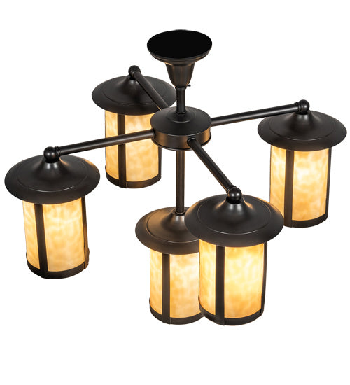 Meyda Tiffany Fulton 218223 Chandelier Light - Craftsman Brown