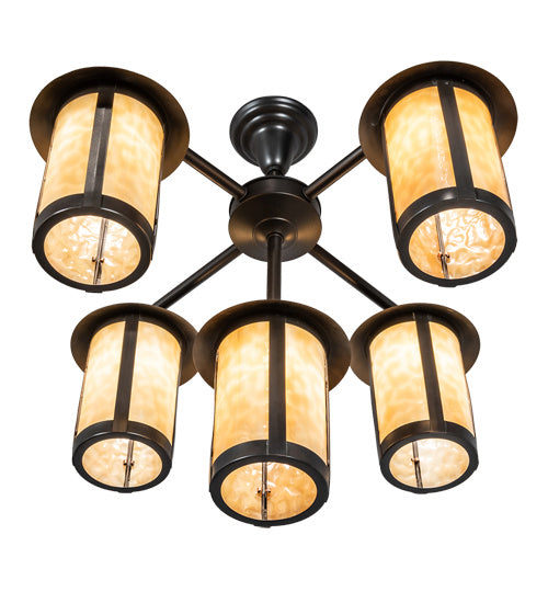 Meyda Tiffany Fulton 218223 Chandelier Light - Craftsman Brown