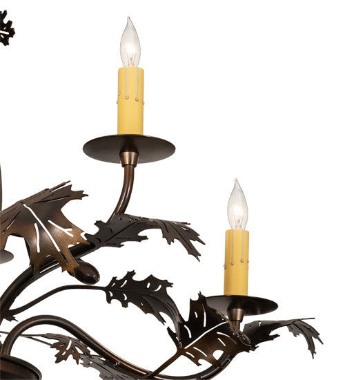 Meyda Tiffany Oak Leaf & Acorn 218893 Chandelier Light - Antique Copper