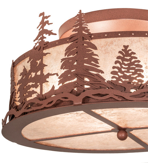 Meyda Tiffany Tall Pines 219183 Ceiling Light - Rust