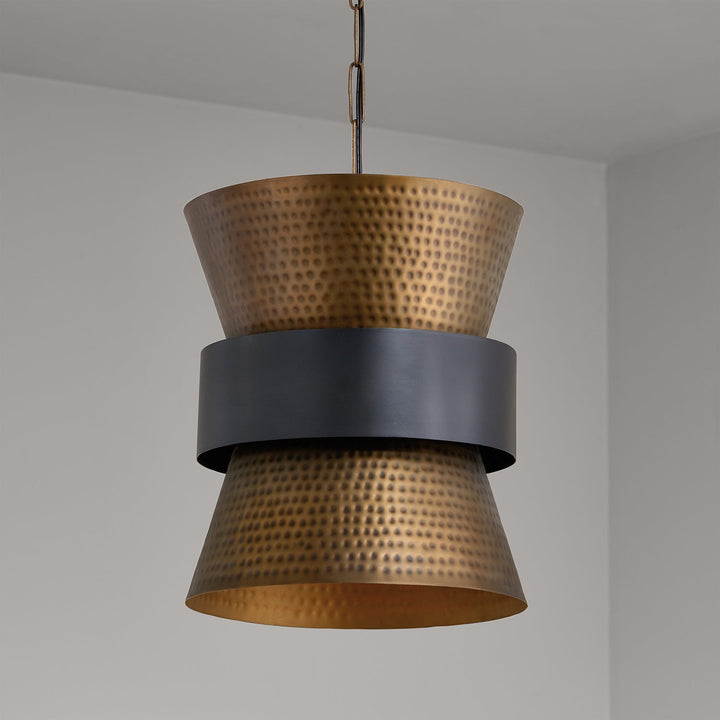 Capital Loren 330416PZ Pendant Light - Patinaed Brass and Dark Zinc