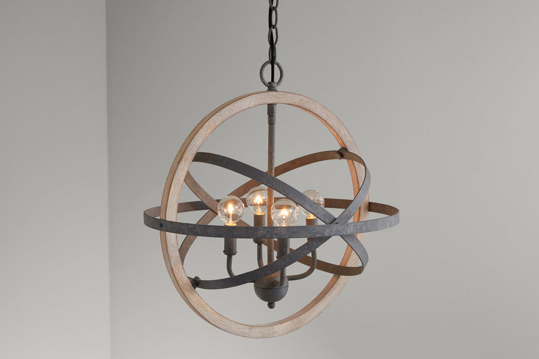 Capital Bluffton 330544IW Chandelier Light - Iron and Wood