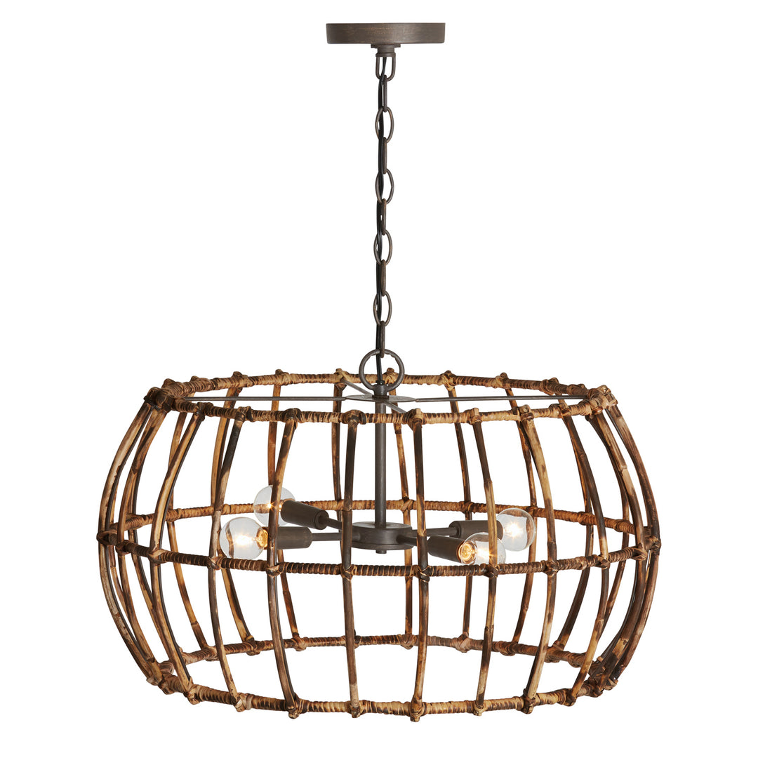 Capital Sanibel 335742BY Pendant Light - Blazed Rattan and Nordic Grey