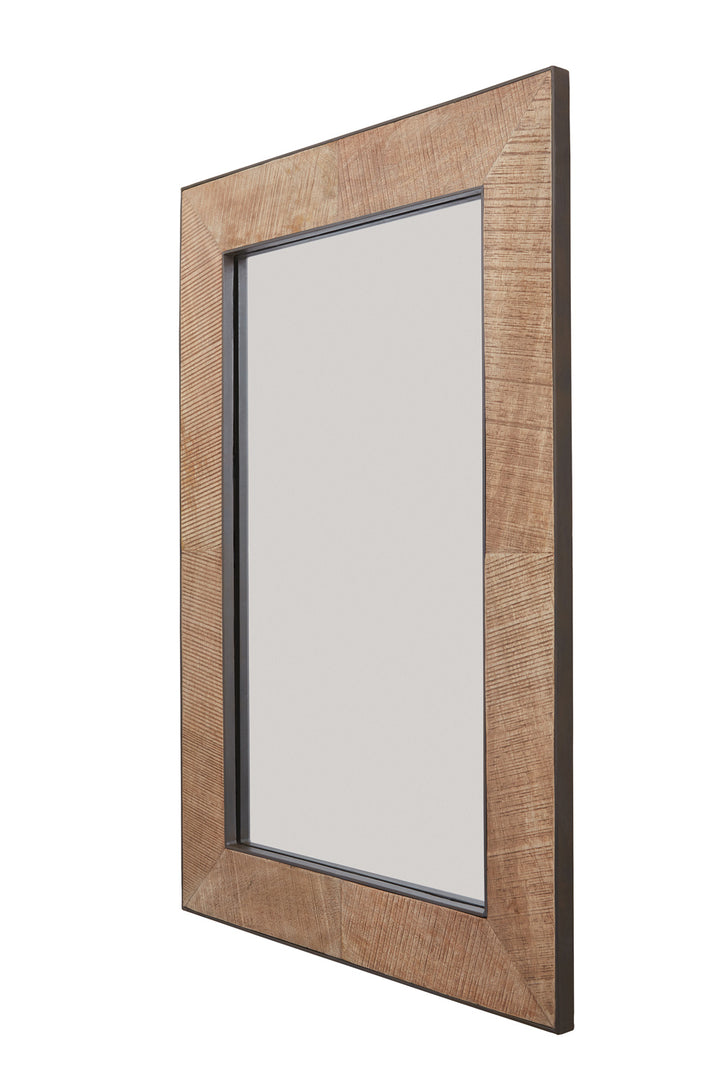 Capital Lighting 736102MM  Mirror Mirror Natural Rough Sawn Wood With Zinc Metal