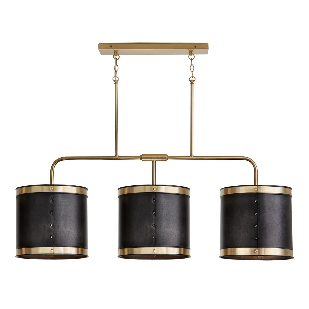 Capital Barrow 835631GB Pendant Light - Galvanized Black and True Brass