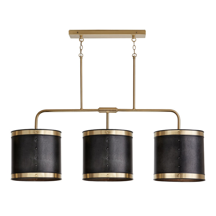 Capital Barrow 835631GB Pendant Light - Galvanized Black and True Brass