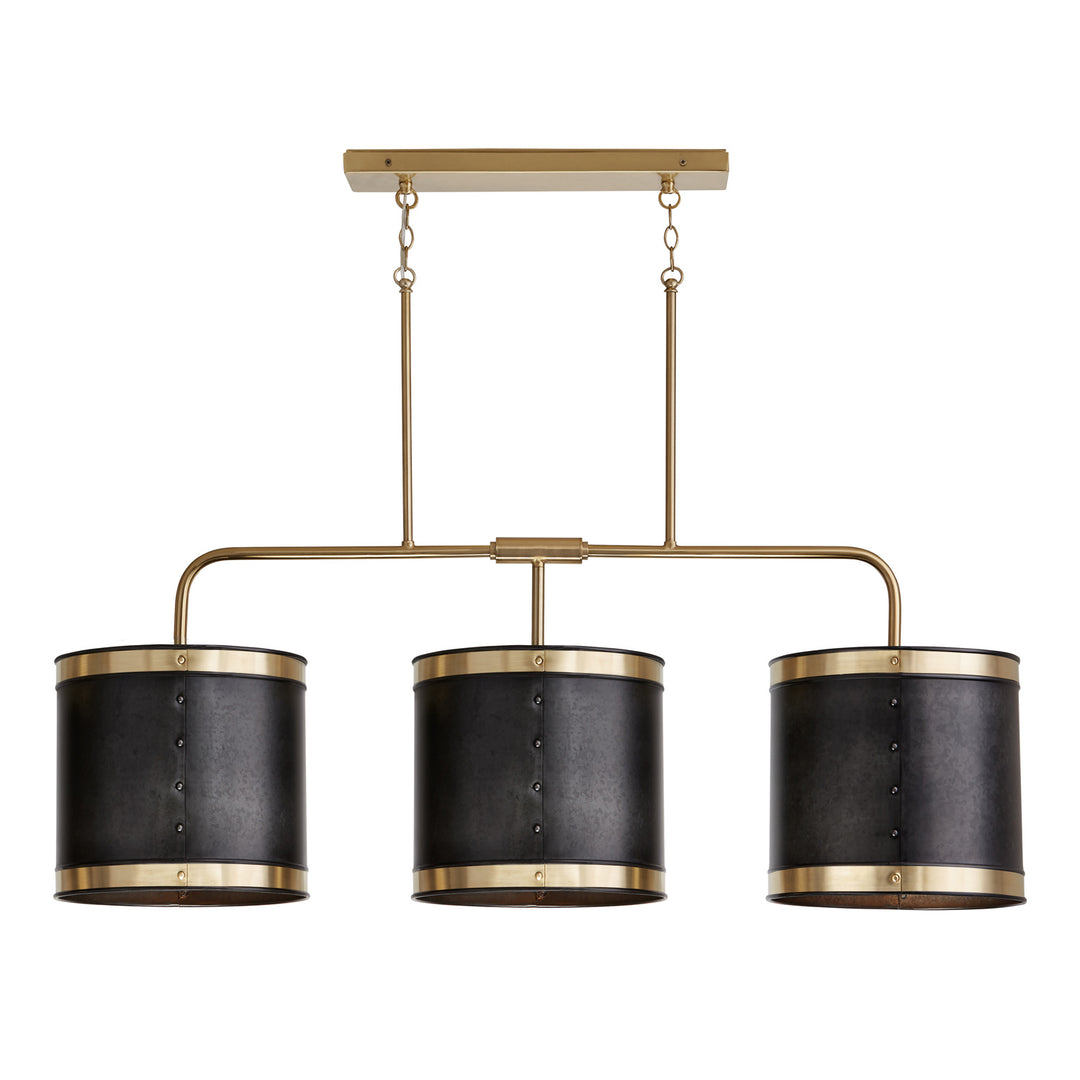 Capital Barrow 835631GB Pendant Light - Galvanized Black and True Brass