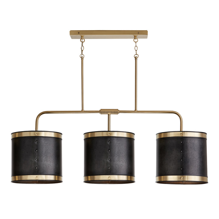 Capital Barrow 835631GB Pendant Light - Galvanized Black and True Brass