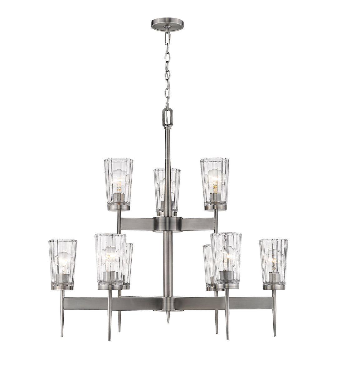 Z-Lite Flair 1932-9AN Chandelier Light - Antique Nickel
