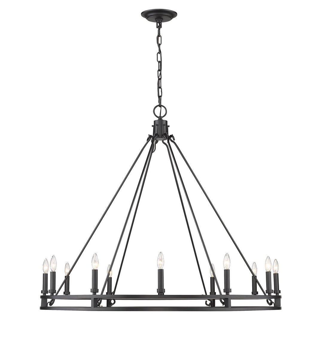 Z-Lite Dennison 4005-12MB Chandelier Light - Matte Black