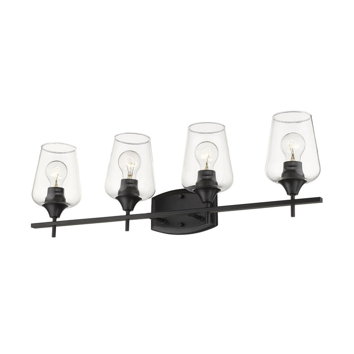 Z-Lite Joliet 473-4V-MB Bath Vanity Light 30 in. wide - Matte Black