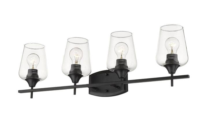 Z-Lite Joliet 473-4V-MB Bath Vanity Light 30 in. wide - Matte Black
