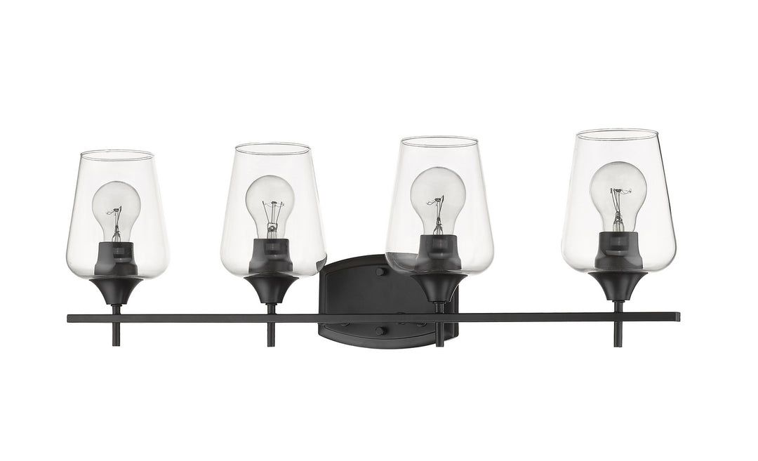 Z-Lite Joliet 473-4V-MB Bath Vanity Light 30 in. wide - Matte Black