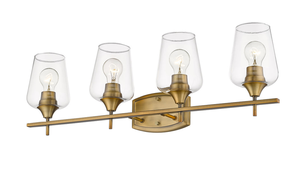 Z-Lite Joliet 473-4V-OBR Bath Vanity Light 30 in. wide - Olde Brass