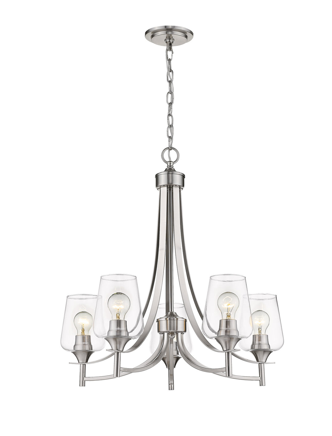 Z-Lite Joliet 473-5BN Chandelier Light - Brushed Nickel