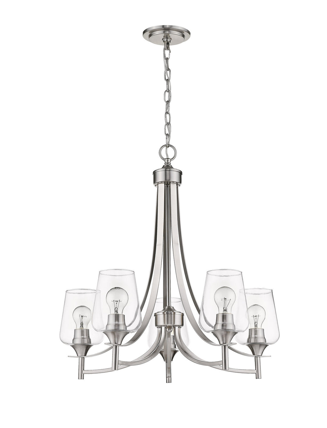 Z-Lite Joliet 473-5BN Chandelier Light - Brushed Nickel