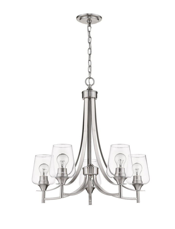 Z-Lite Joliet 473-5BN Chandelier Light - Brushed Nickel