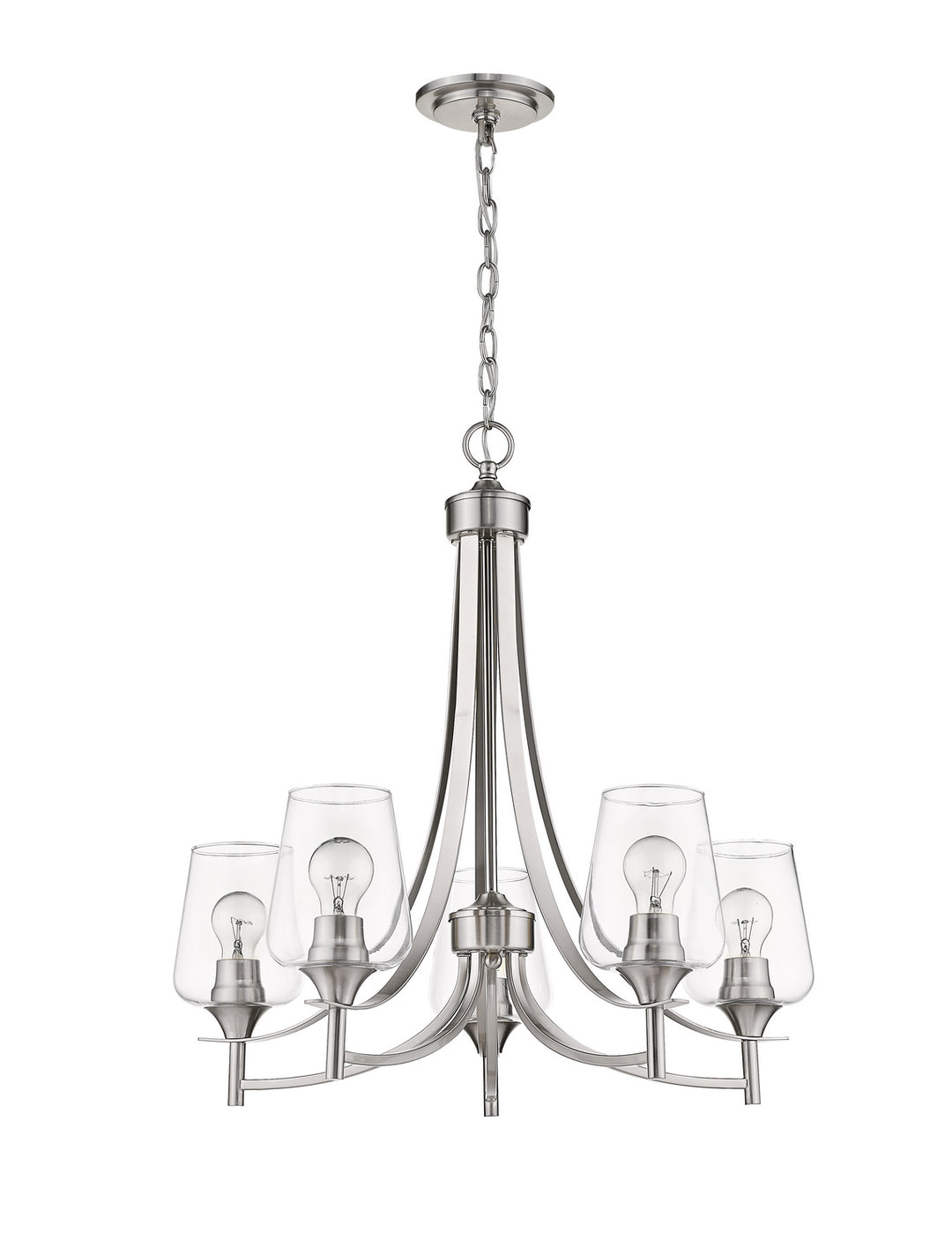 Z-Lite Joliet 473-5BN Chandelier Light - Brushed Nickel
