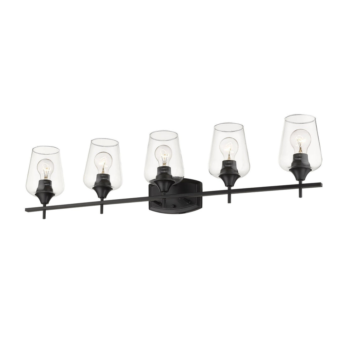 Z-Lite Joliet 473-5V-MB Bath Vanity Light 38 in. wide - Matte Black