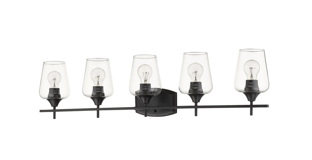 Z-Lite Joliet 473-5V-MB Bath Vanity Light 38 in. wide - Matte Black