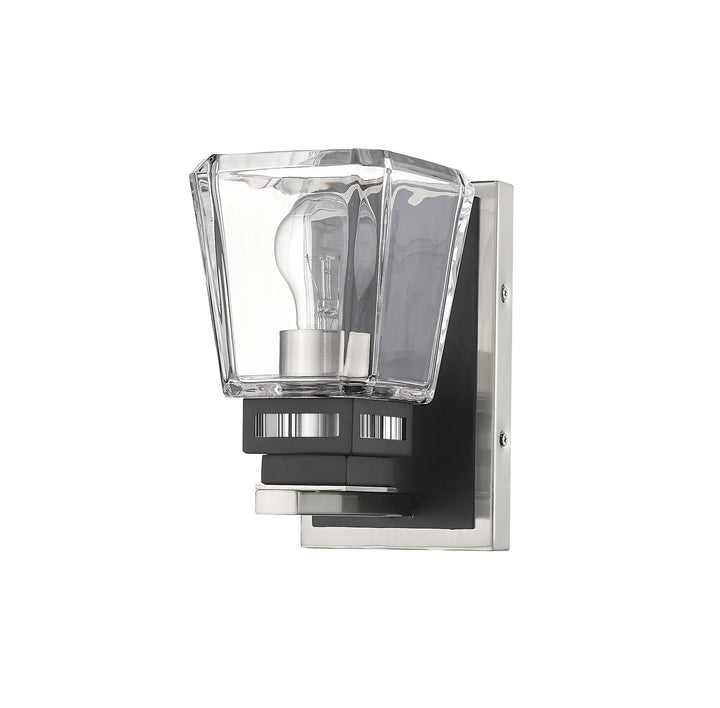 Z-Lite Jackson 474-1S-BN-MB Wall Sconce Light - Brushed Nickel / Matte Black
