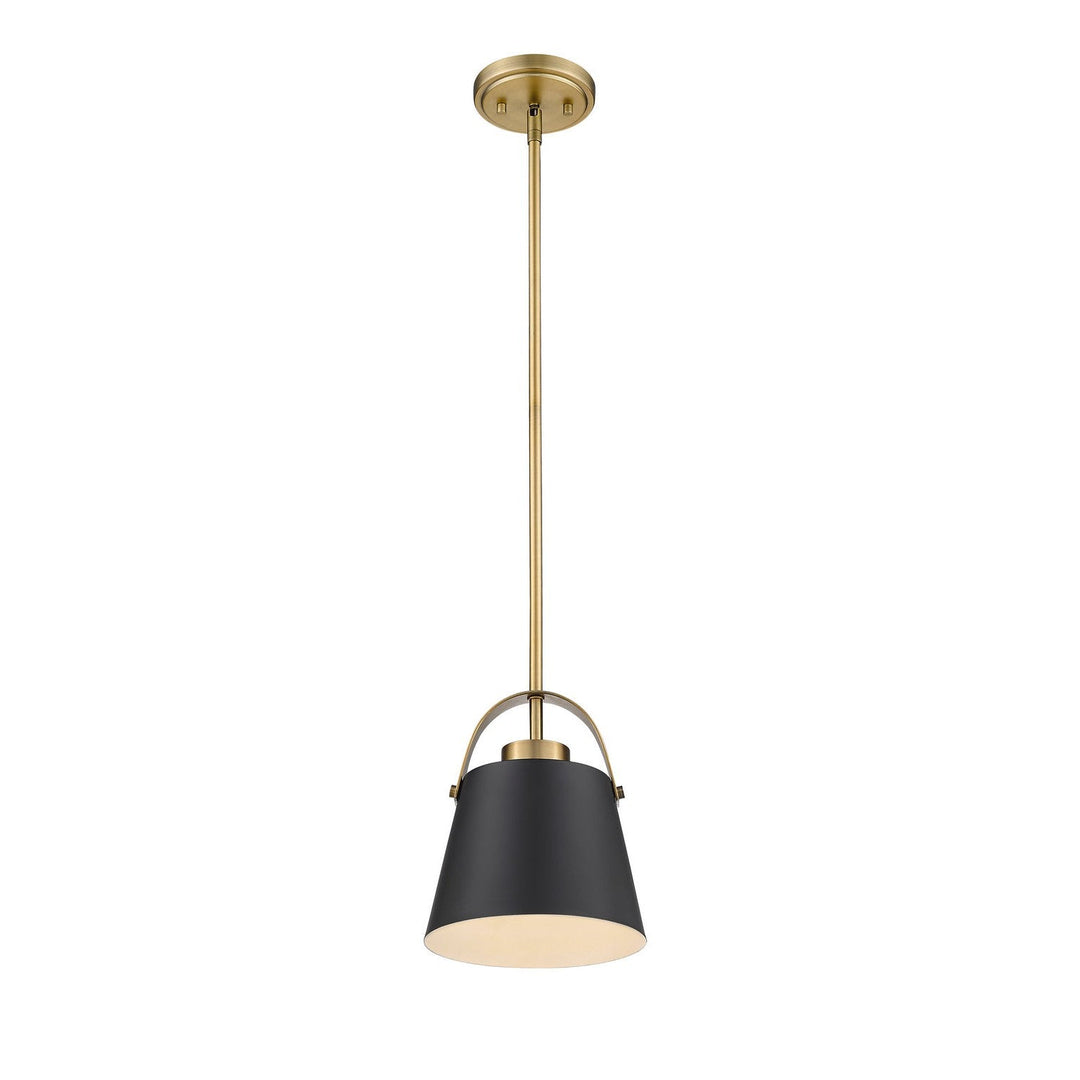 Z-Lite Z-Studio 726MP-MB+HBR Pendant Light - Matte Black / Heritage Brass