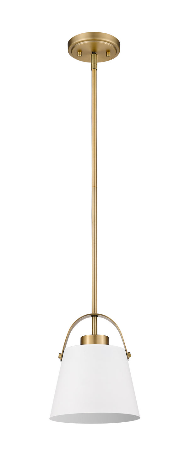 Z-Lite Z-Studio 726MP-MW+HBR Pendant Light - Matte White / Heritage Brass