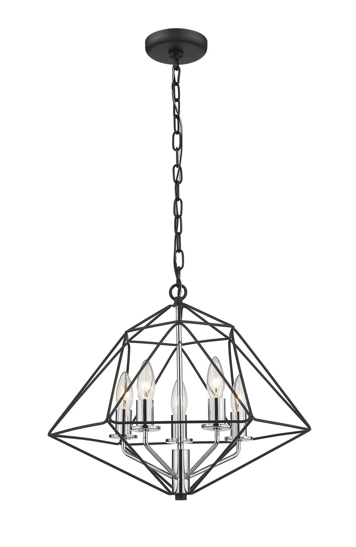 Z-Lite Geo 918-18MB-CH Chandelier Light - Matte Black / Chrome