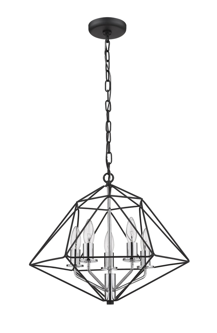 Z-Lite Geo 918-18MB-CH Chandelier Light - Matte Black / Chrome
