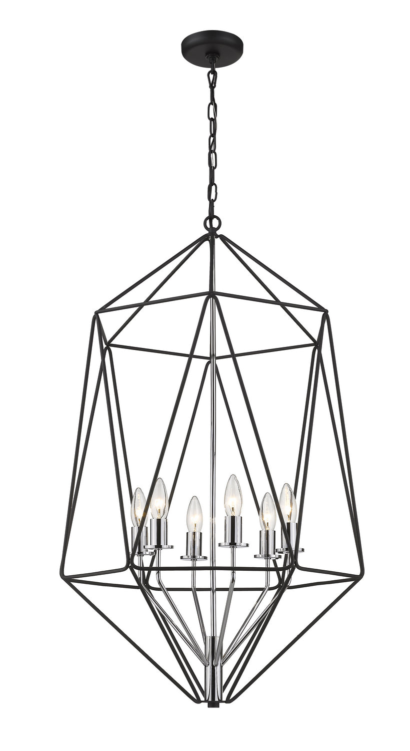 Z-Lite Geo 918-35MB-CH Pendant Light - Matte Black / Chrome
