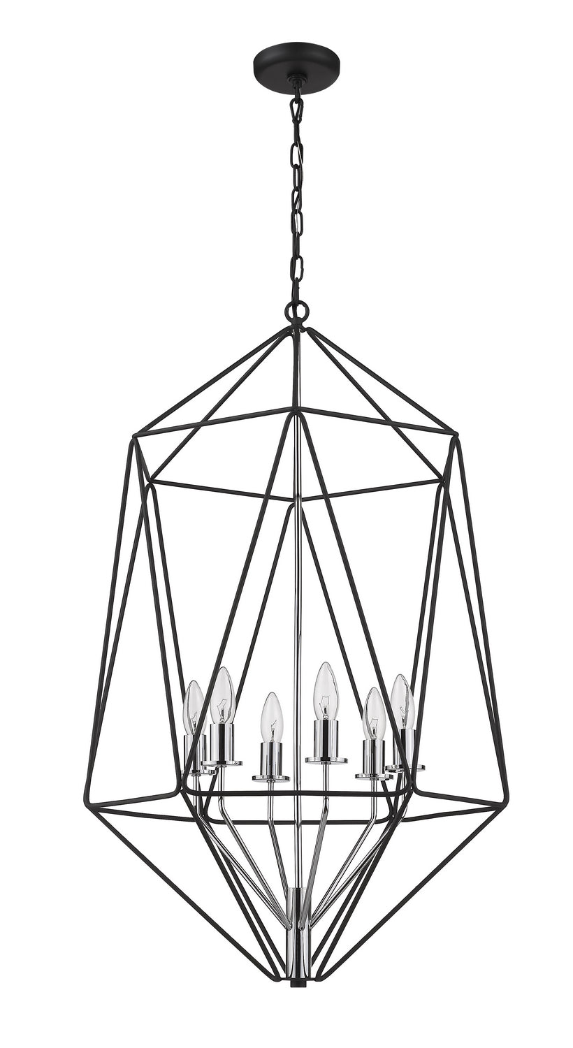 Z-Lite Geo 918-35MB-CH Pendant Light - Matte Black / Chrome