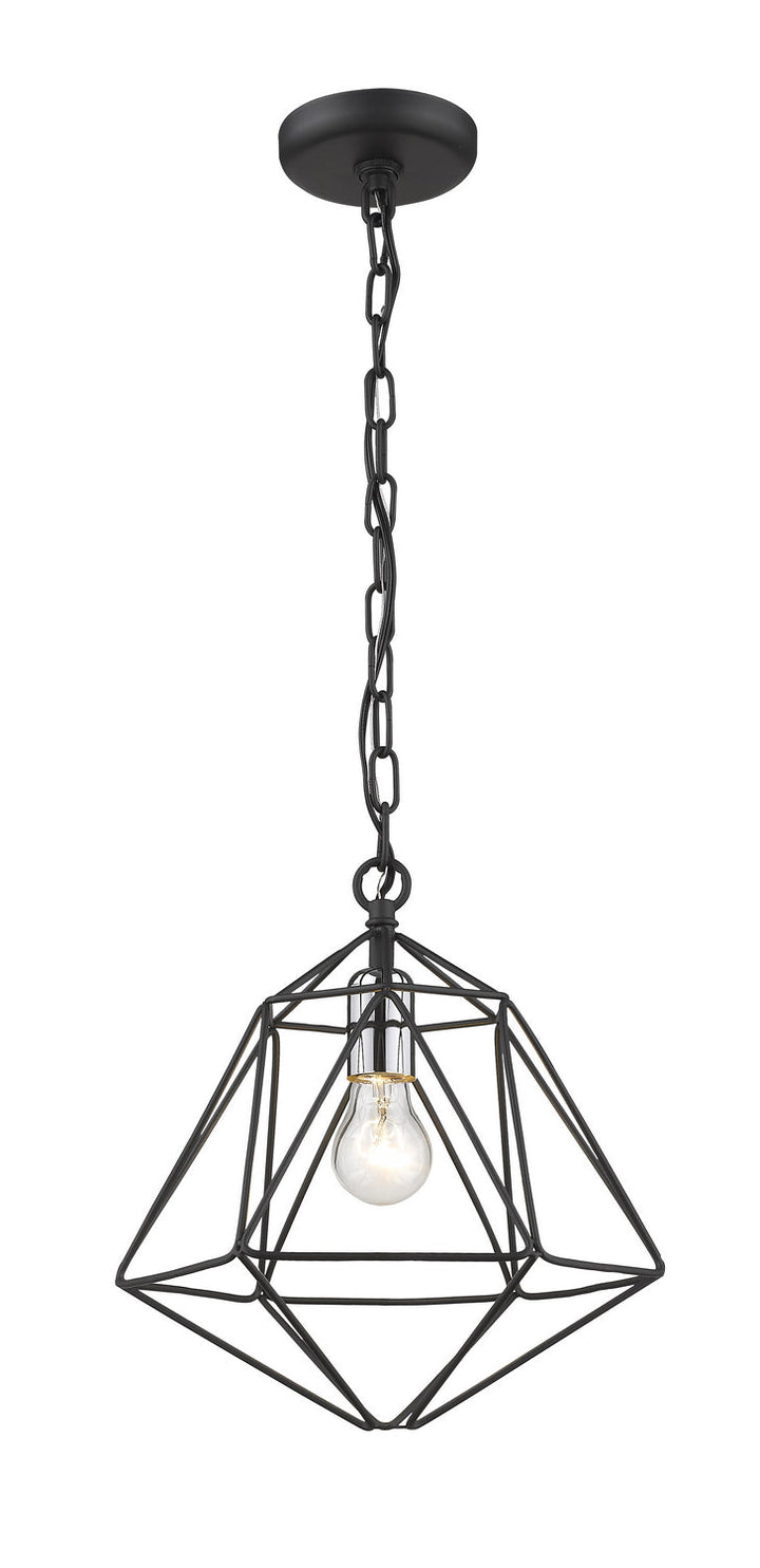Z-Lite Geo 918MP-MB-CH Pendant Light - Matte Black / Chrome