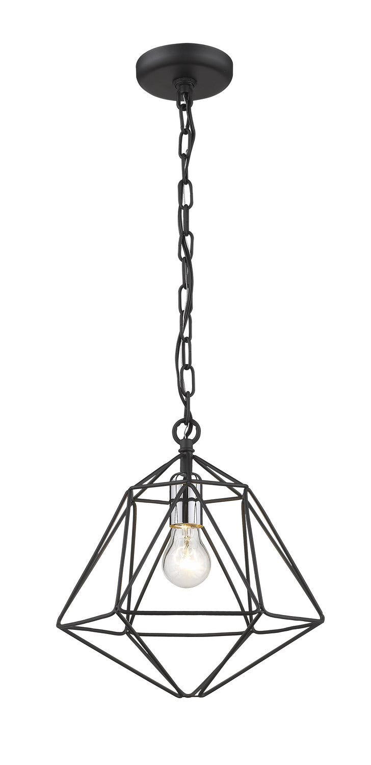 Z-Lite Geo 918MP-MB-CH Pendant Light - Matte Black / Chrome