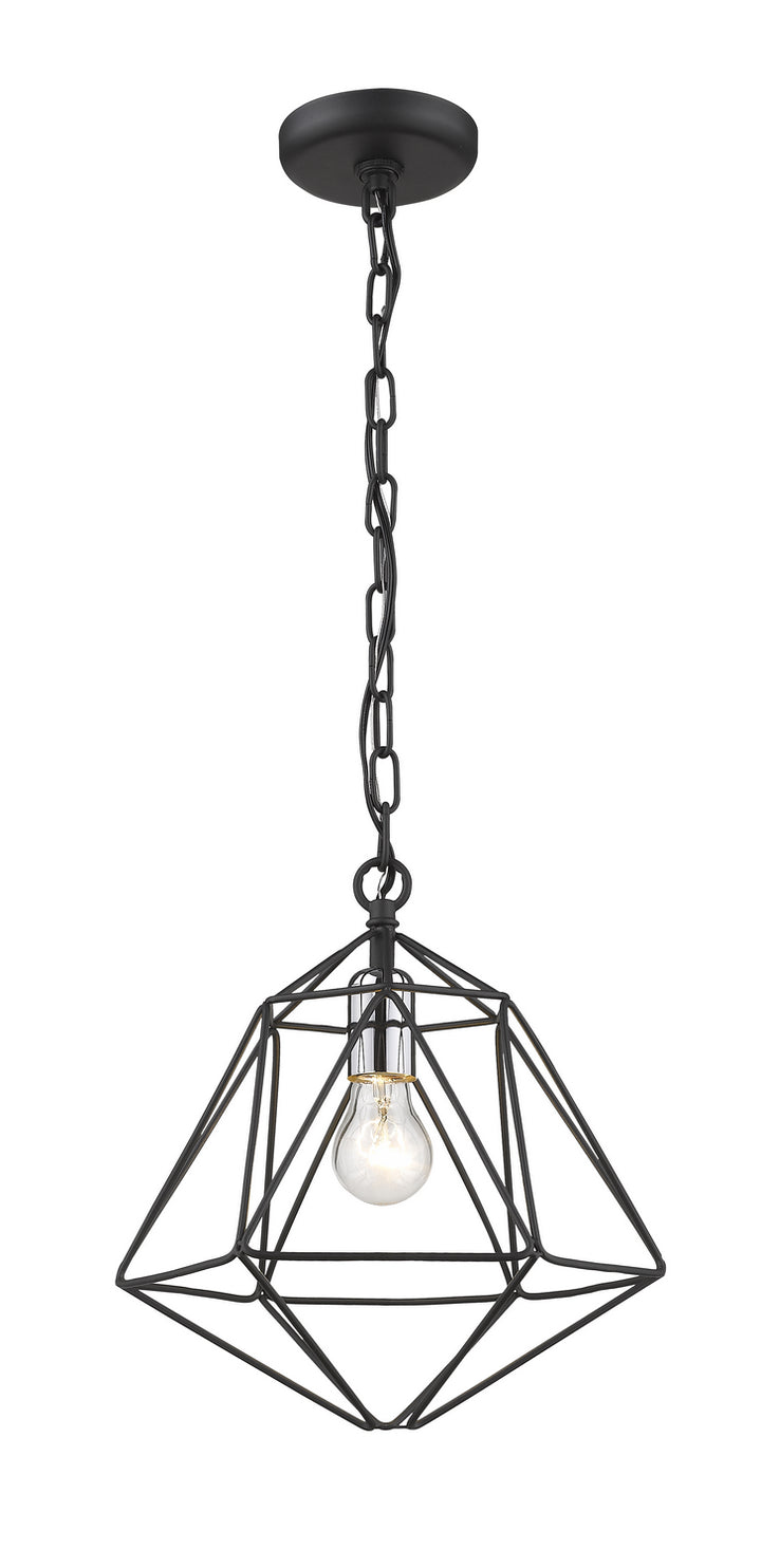 Z-Lite Geo 918MP-MB-CH Pendant Light - Matte Black / Chrome