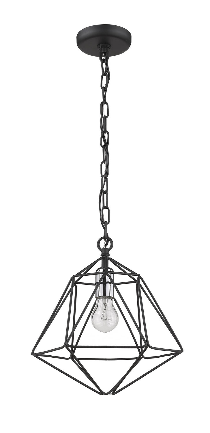 Z-Lite Geo 918MP-MB-CH Pendant Light - Matte Black / Chrome