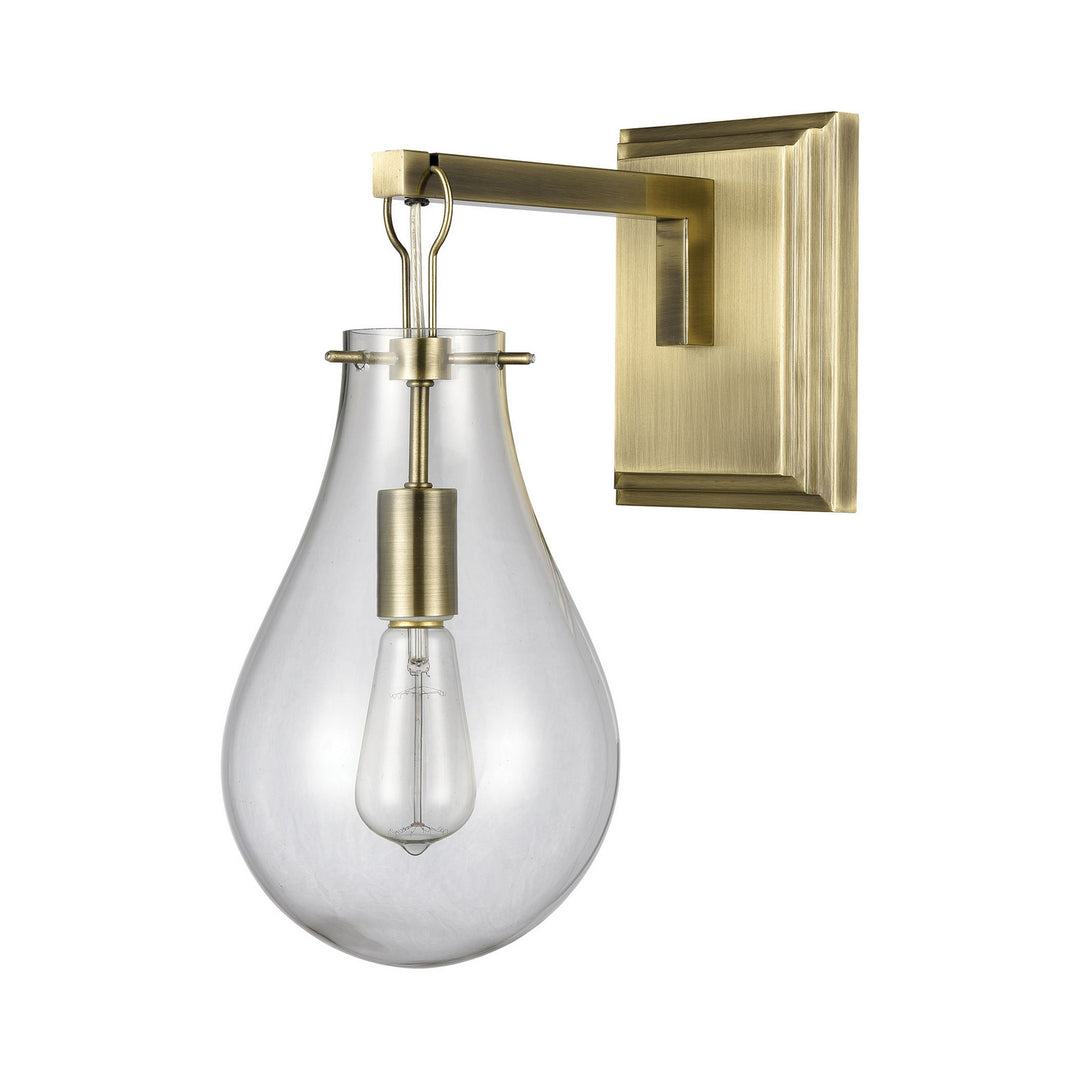 Elk Teardrop D4245 Wall Sconce Light - Antique Brass