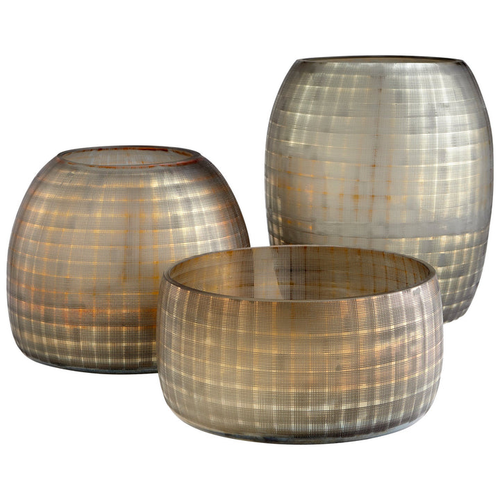 Cyan 10465 Vases & Planters - Combed Irridescent Gold