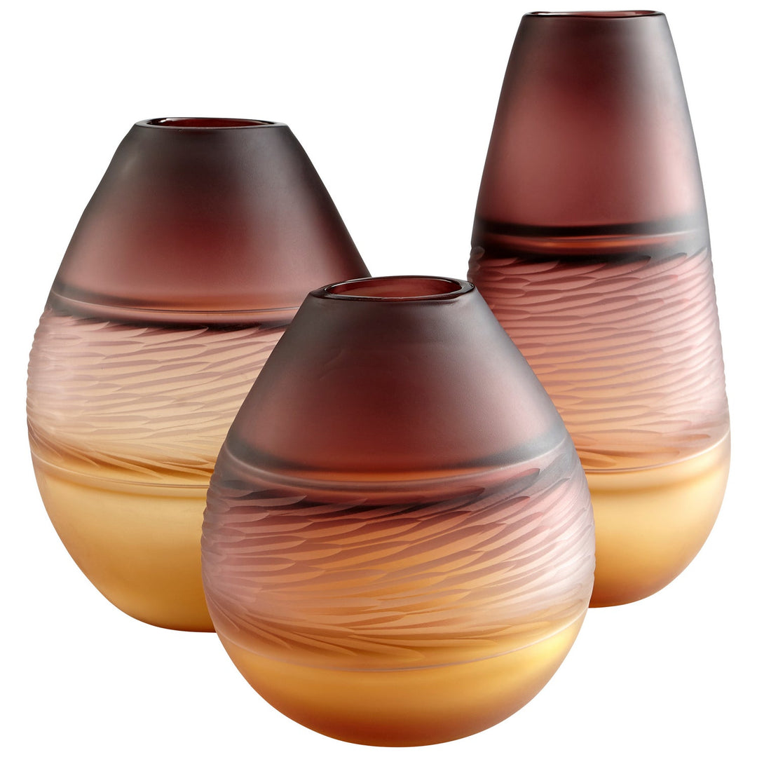 Cyan 10484 Vases & Planters - Plum And Amber