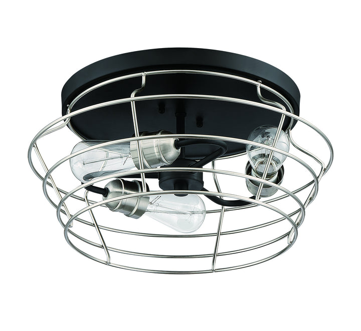 Craftmade Thatcher 50683-FBBNK Ceiling Light - Flat Black/Brushed Polished Nickel