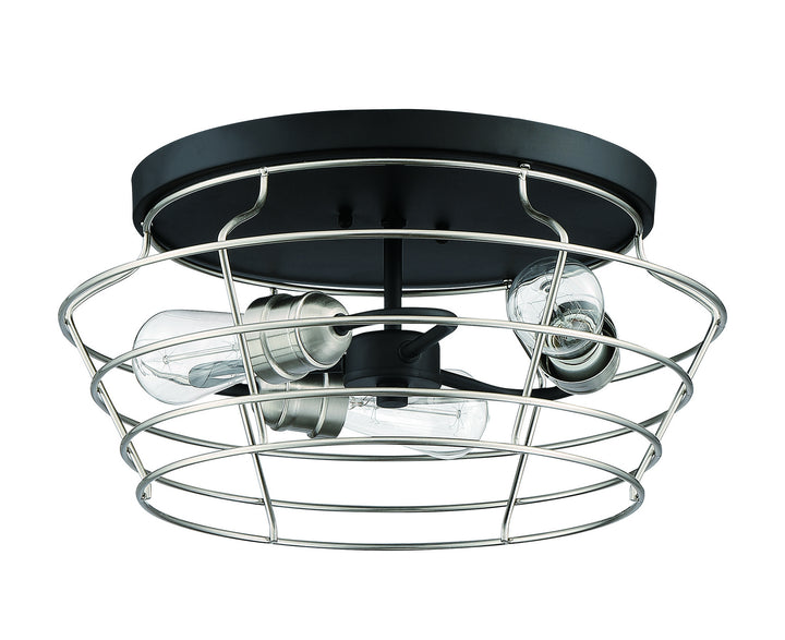 Craftmade Thatcher 50683-FBBNK Ceiling Light - Flat Black/Brushed Polished Nickel