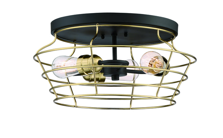 Craftmade Thatcher 50683-FBSB Ceiling Light - Flat Black/Satin Brass