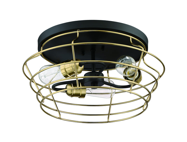 Craftmade Thatcher 50683-FBSB Ceiling Light - Flat Black/Satin Brass