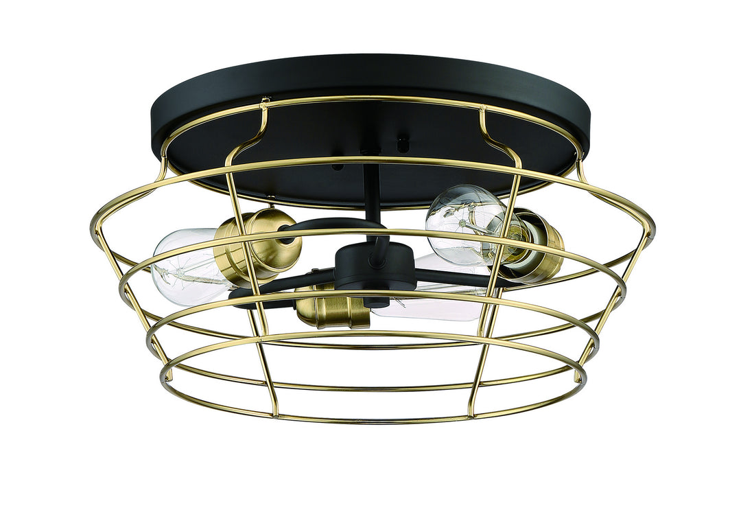 Craftmade Thatcher 50683-FBSB Ceiling Light - Flat Black/Satin Brass