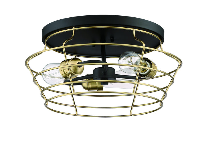 Craftmade Thatcher 50683-FBSB Ceiling Light - Flat Black/Satin Brass