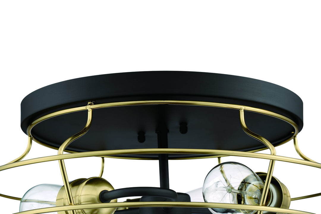 Craftmade Thatcher 50683-FBSB Ceiling Light - Flat Black/Satin Brass